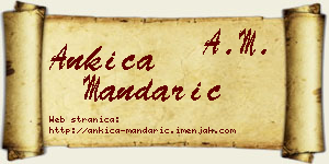 Ankica Mandarić vizit kartica